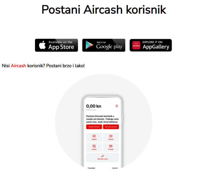 aircash aplikacija